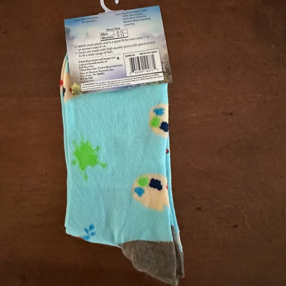 Bob Ross Joy of Painting crew socks